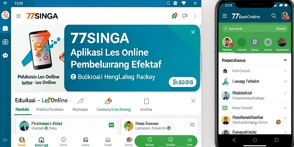 Antarmuka user-friendly aplikasi Les Online 77SINGA