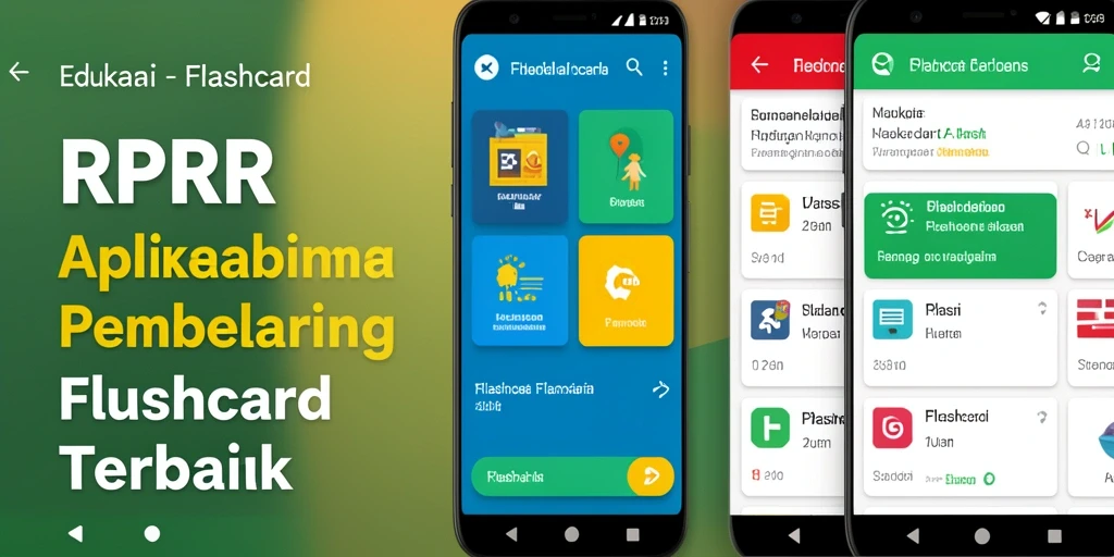 Tampilan antarmuka intuitif aplikasi RPRR untuk belajar menggunakan Flashcard.