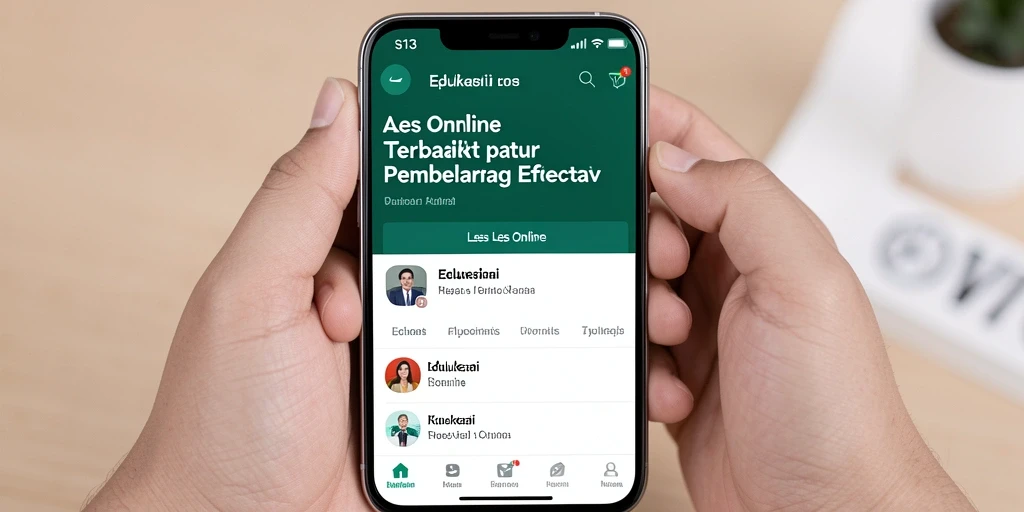 Tampilan antarmuka S13 yang modern dan fungsional untuk Les Online.