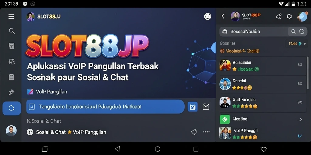 Antarmuka pengguna SLOT88JP dengan fitur VoIP Panggilan yang canggih.