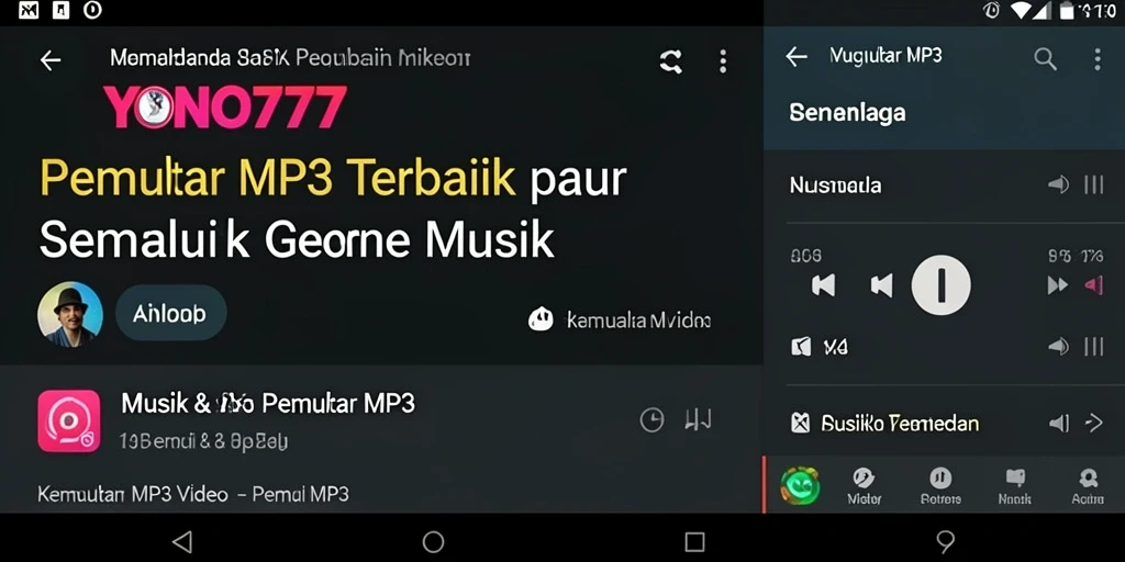Tampilan antarmuka aplikasi <strong>YONO777</strong> yang stylish dan fungsional.